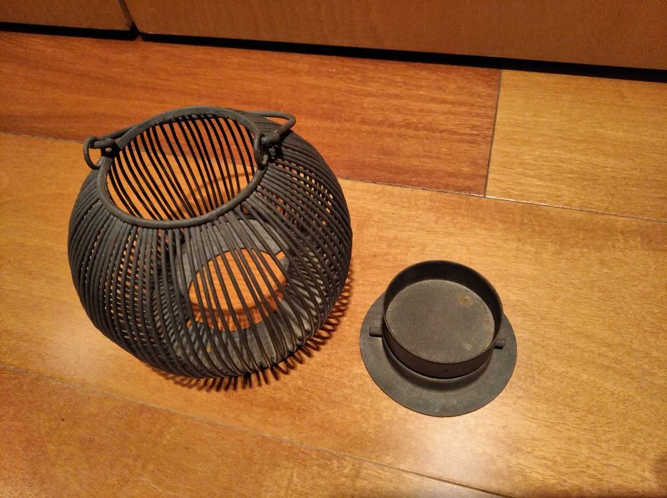 Lanternas / porta-velas em metal preto para decoração shabby chic