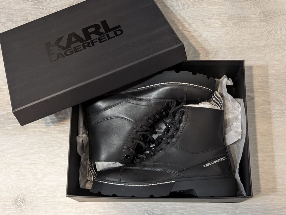 Нові шкіряні черевики Karl Lagerfeld 40р