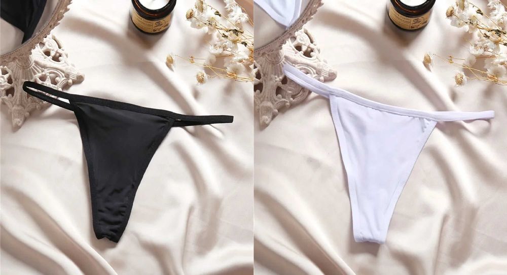 Finetoo 2 szt. Seksowne Bikini stringi damskie rozmiar M