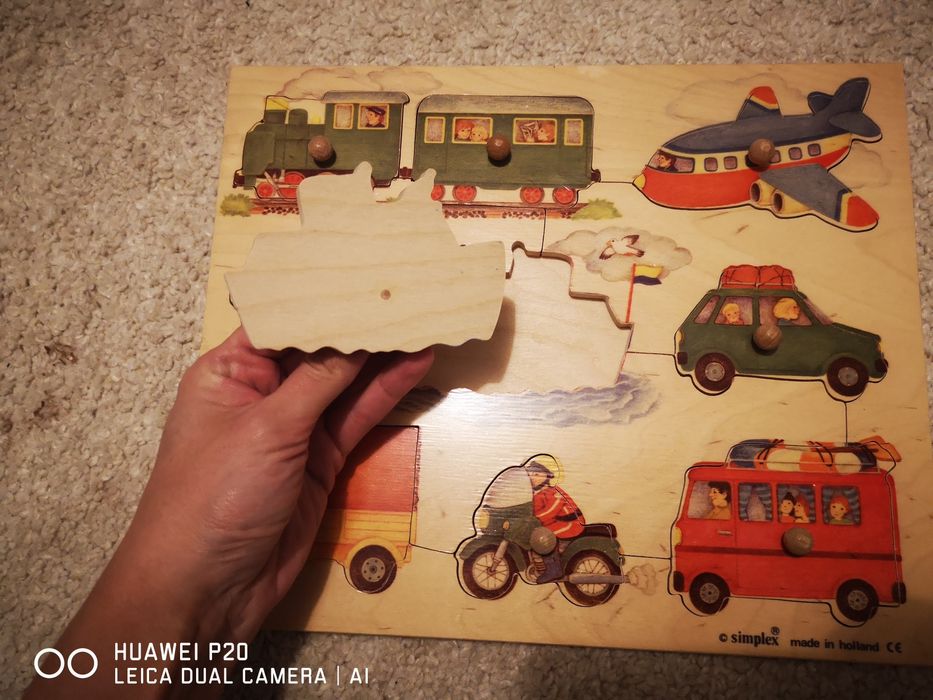 Drewniane puzzle simplex vintage