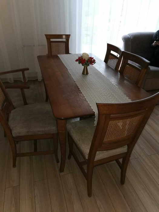 Stół dębowy + 6 krzeseł