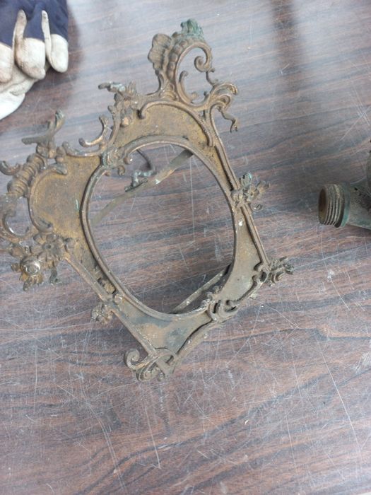 Stara ramką mosiężna