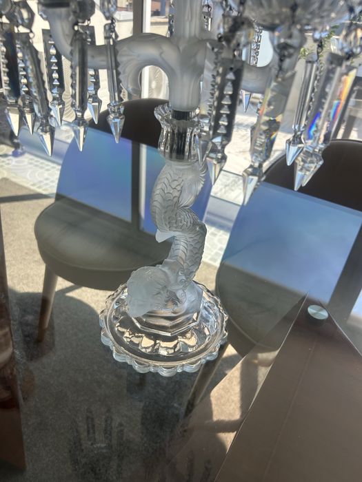 Par candelabros cristal sereia