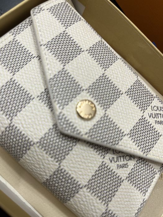 Portfel damski z logo LV Louis Vuitton victorine damier azur