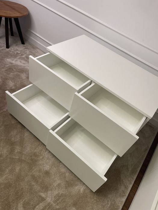Gaveteiro lacado branco MDF