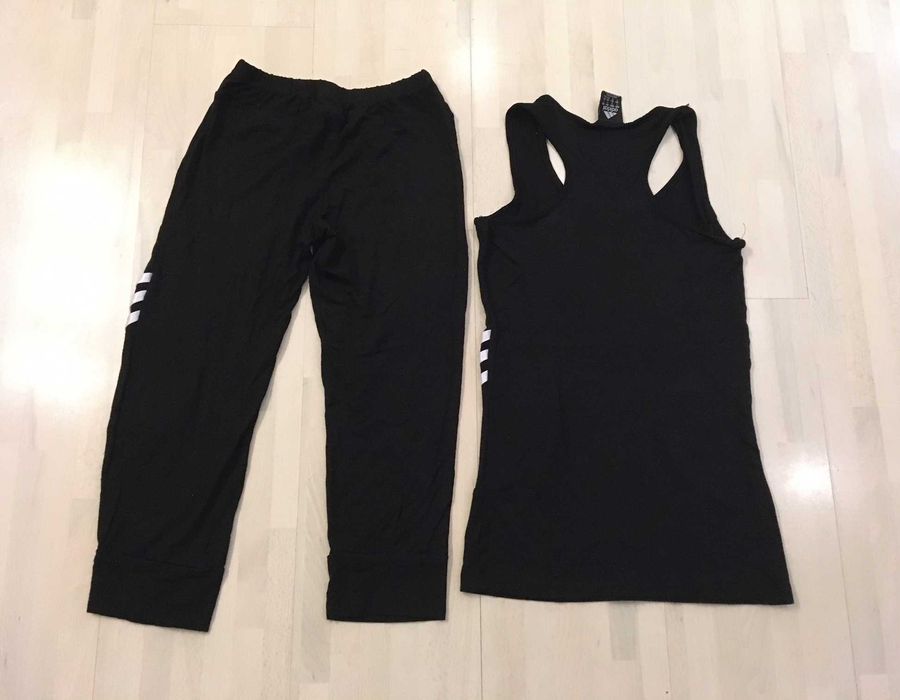 Dres Damski Adidas Sport Komplet Spodenki Koszulka Rozmiar S