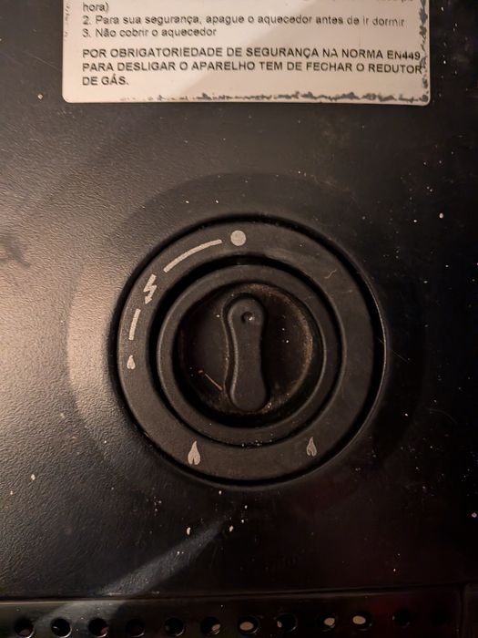 Aquecedor com garrafa de gás