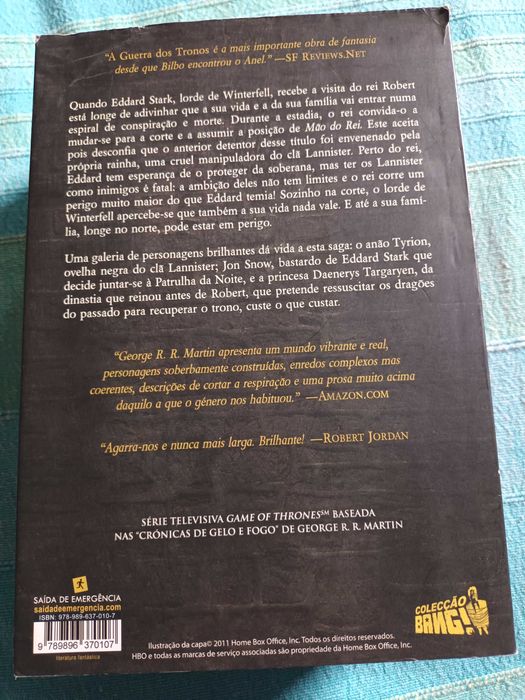 A Guerra dos Tronos: As Crónicas de Gelo e Fogo - Livro 1