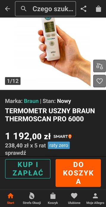 Termometr do ucha
