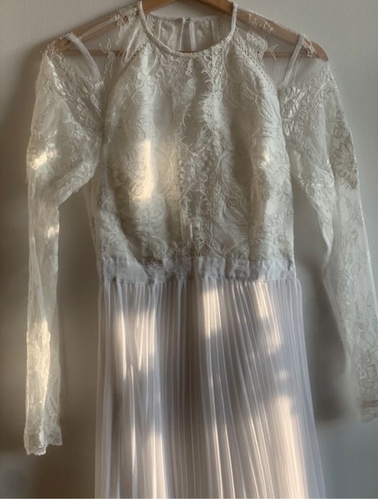 Piękna plisowana suknia ślubna, sukienka na wesele, poprawiny, ślub.