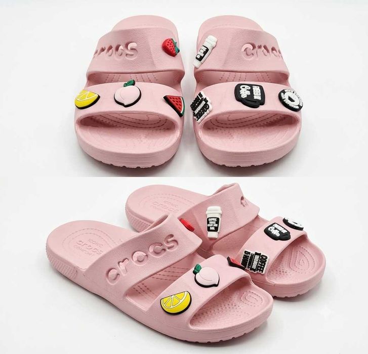 Klapki różowe damskie Crocs Baya Platform Sandal 39-40