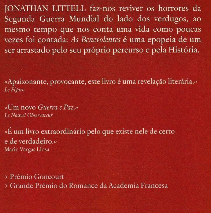Livro As Benevolentes de Jonathan Littell [Portes Incluídos]