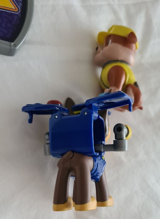 CHASE articulado Patrulha Pata Novo + crachá +  RUBBLE