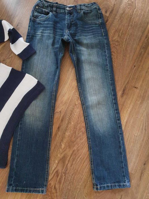 Spodnie jeans dla chłopca 146 sweter