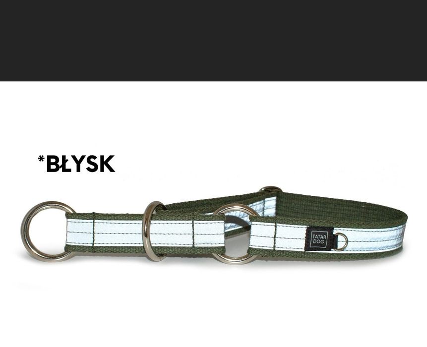Obroża odblaskowa dla psa półzaciskowa,