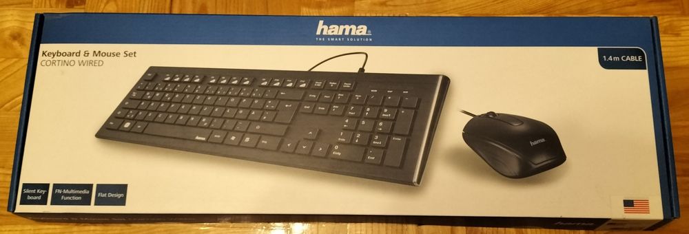 Nowy zestaw Hama CORTINO Klawiatura i Mysz przewodowa USB
