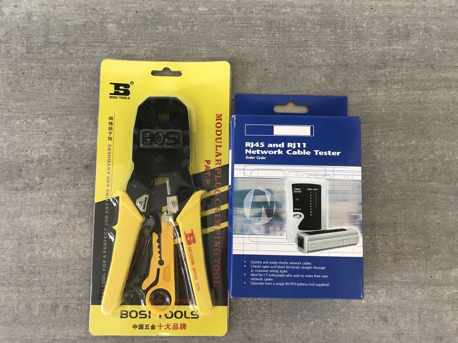 ЯПОНСКИЙ набор сетевика 5в1 Обжимка для кабеля тестер коннекторы RJ 45: ...