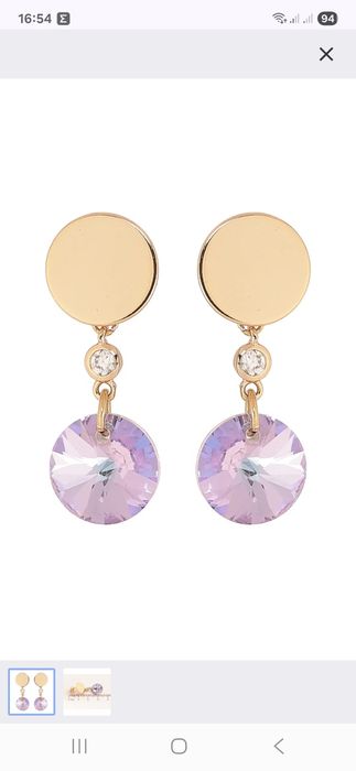 Сережки  с кристалл  сваровски