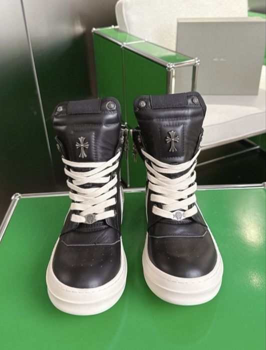 Кросівки RIck owens geobasket x chrome hearts