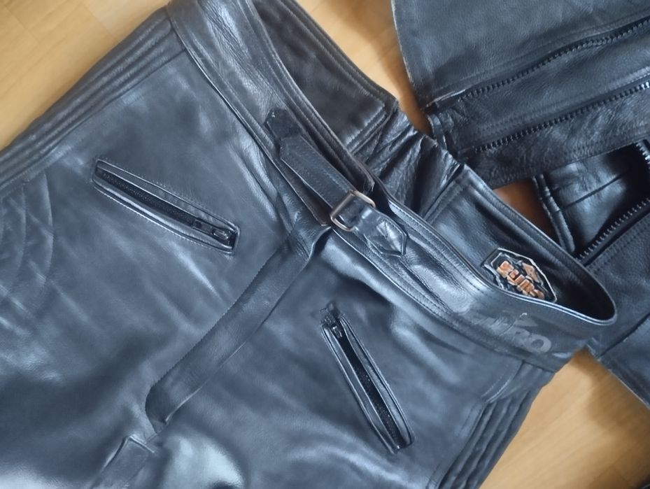 Kurtka i spodnie skóra
