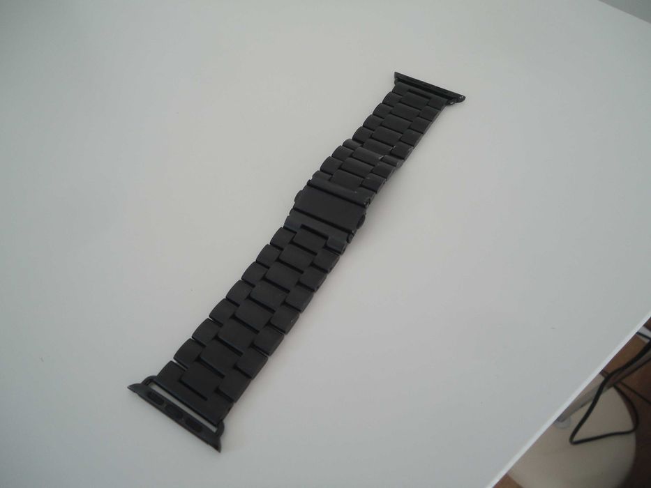 czarna bransoleta do zegarka bransoletka pasek 15,5cm