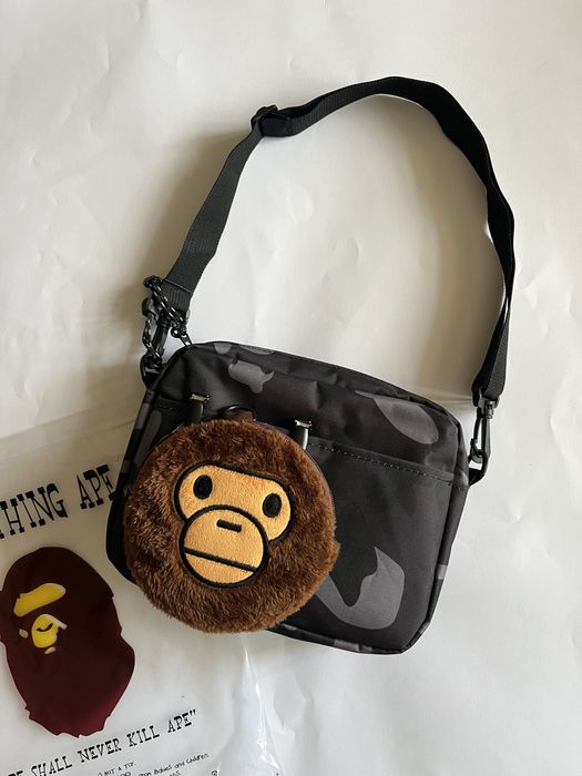 Сумка через плече бейп/BAPE camo shoulder bag, барсетка бананка