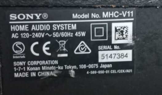 Sony MHC-V11 system audio Bluetooth CD USB karaoke Mega Bass + pilot i kable