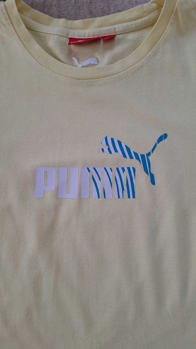 Футболка puma оригінал S-M лимонного кольору