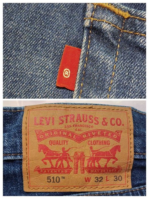 Levi's 510 Skinny W32 L30 (Blank Red Tab) Оригінальні джинси сині