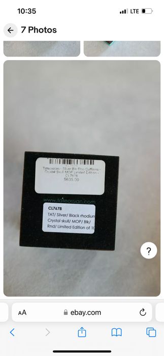 Срочно.Запонки Tateossian. Эксклюзив. Стерлинговое серебро. С черепами