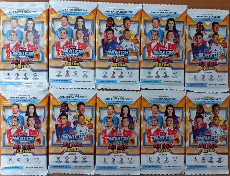 Saszetki x 10 Match Attax Champions League 2025-2026 Extra