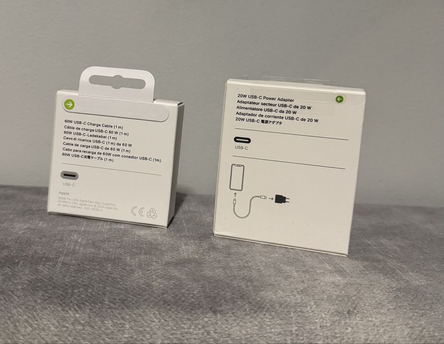 Oryginalna szybka ladowarka 20W USB C do Apple iphone iPad +  kabel 1m