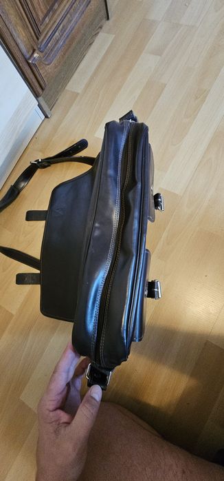 Torba podróżna lub na laptopa, gróba skóra