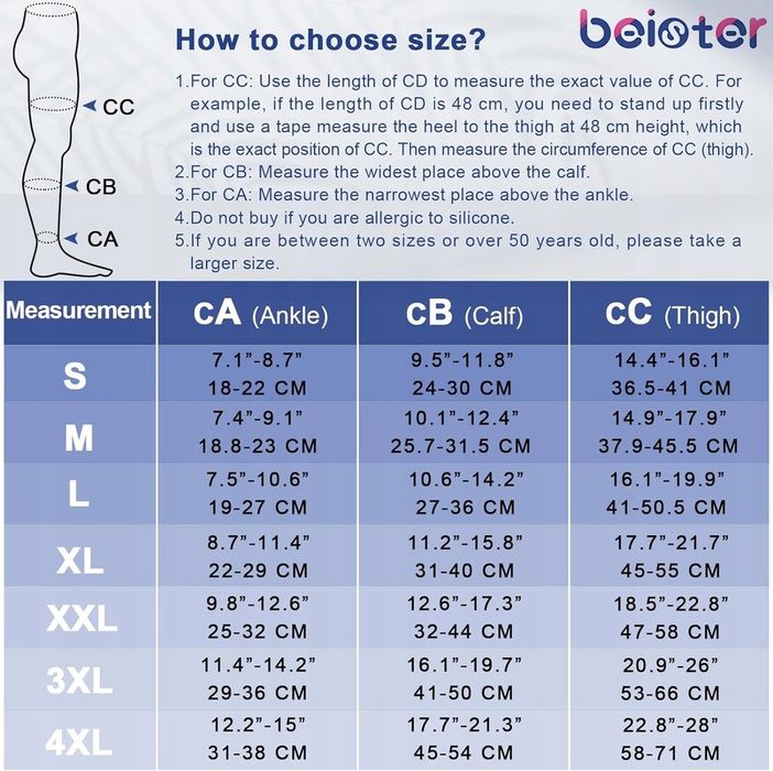 Pończochy uciskowe kompresyjne beżowe 20-30 mmHg żylaki obrzęki L