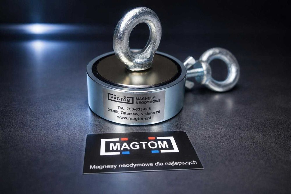 Magnes neodymowy zestaw doposzukiwan F200x2 lina rkawiczkią Magtom