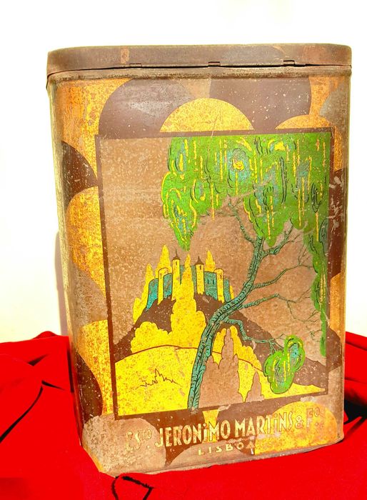 Lata grande Jeronimos e Martins arte nova