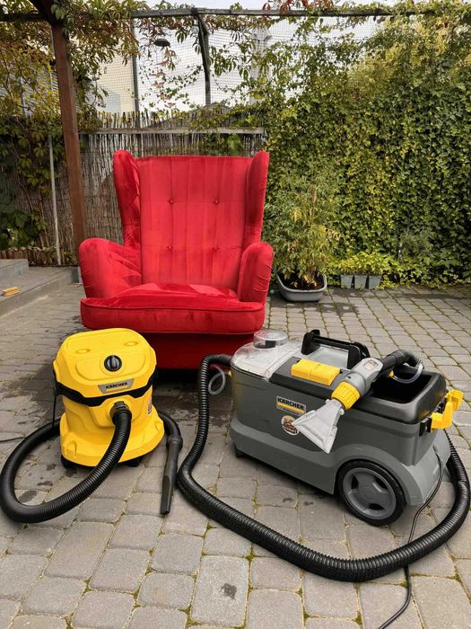 Pranie tapicerki samochodowej detailing czyszczenie auta Karcher pranie kanap dywanów