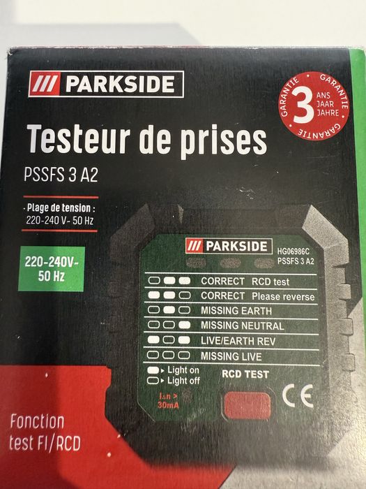 Тестер електричних розеток PARKSIDE® PSSFS 3 A2,