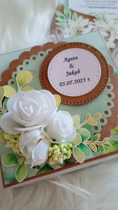 Exploding box na ślub pamiątka ślubna handmade