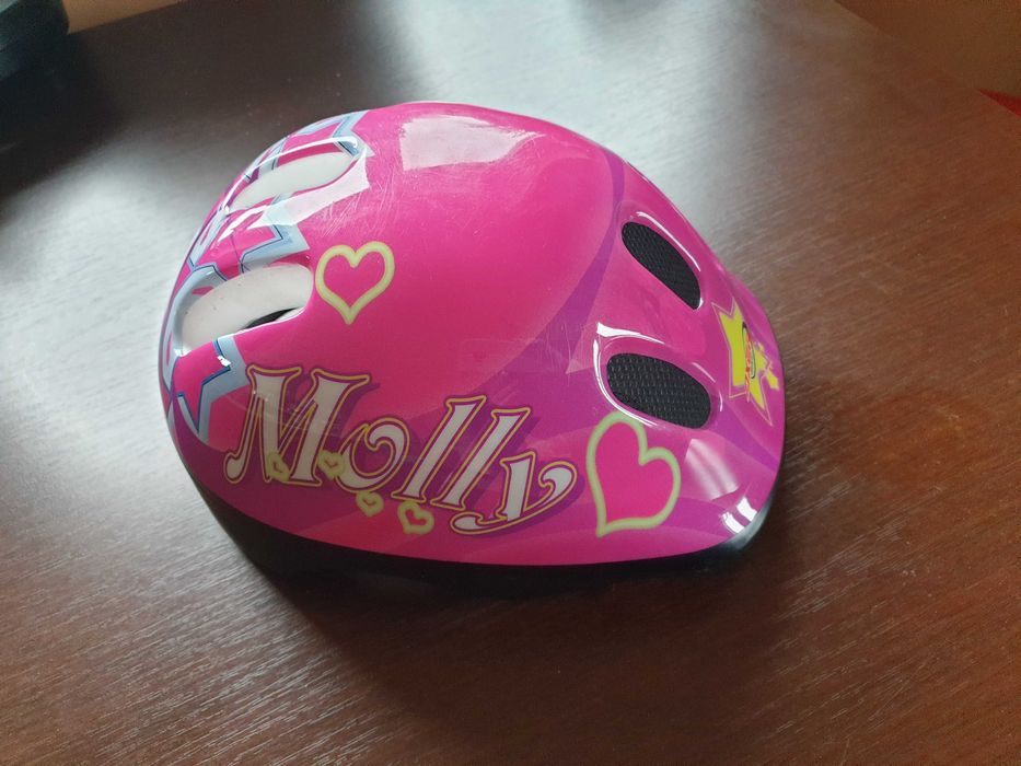 kask rowerowy regulowany 52-56 cm dla dziewczynki