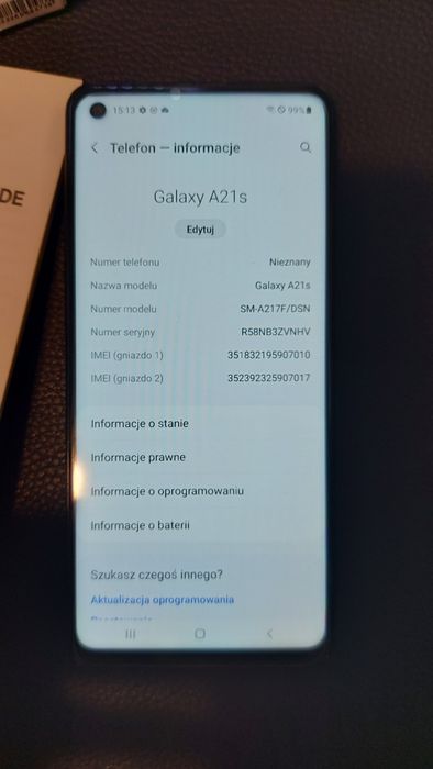 Samsung Galaxy a21s Blue 32GB +64GB idealny telefon smartfon