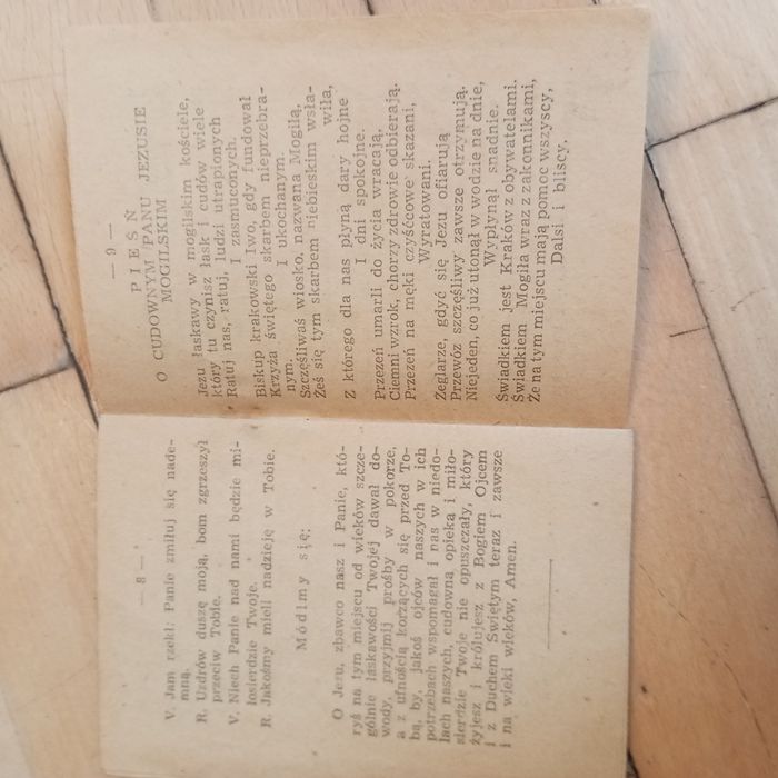 Stary modlitewnik 1910 Mogiła wizerunek cud Pana Jezusa w Mogile Krakó