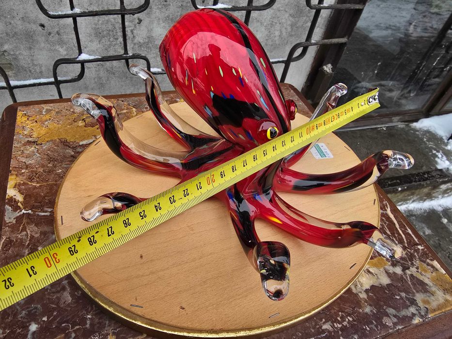 Stary szklany ośmiornica styl Murano