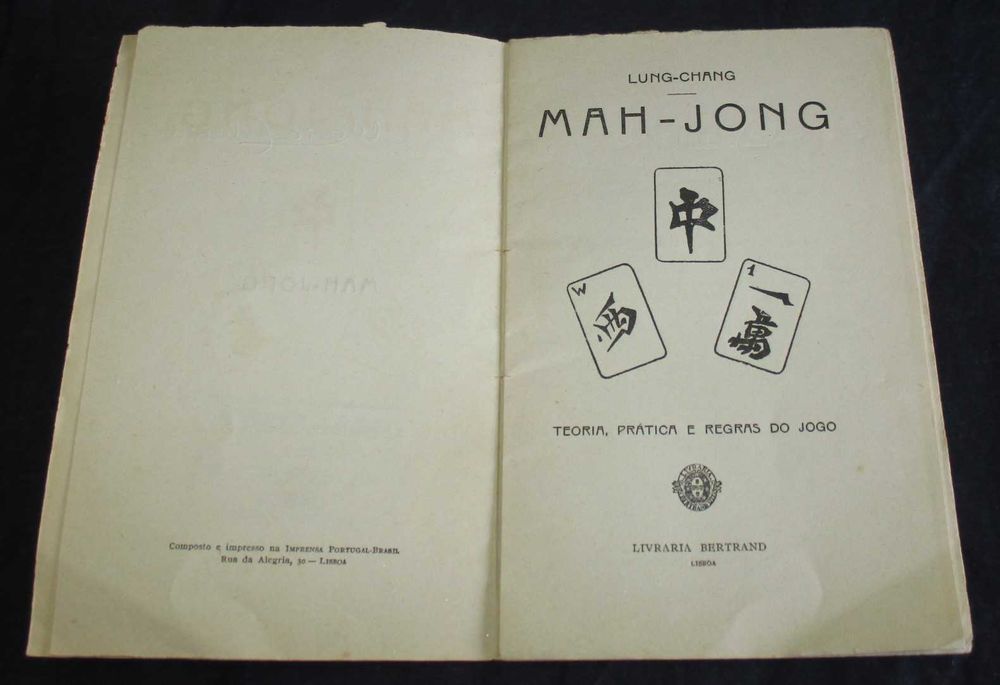 Livro Mah-Jong Teoria Prática e Regras do Jogo Lung-Chang