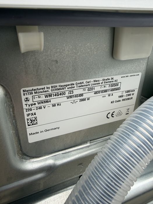 Пральна машина Siemens WM14G400