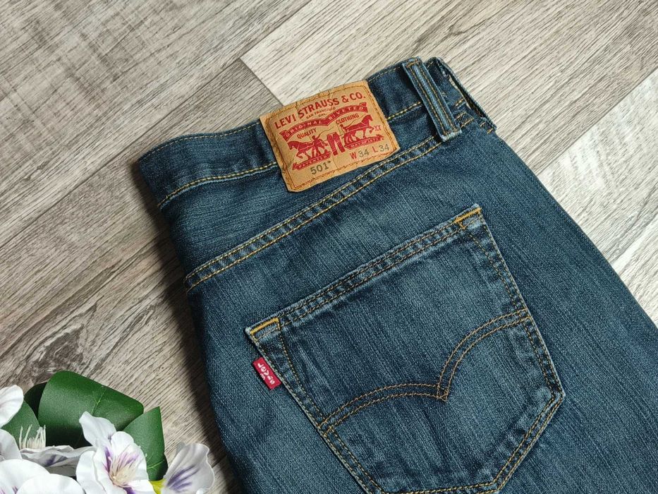 [W34 L34] LEVIS 501 Джинси широкі левіс блакитні 505, 550, 515