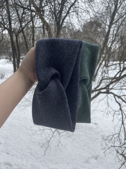 Повʼязка на голову жіноча тепла, жіноча повязка ангора, ангора рубчик