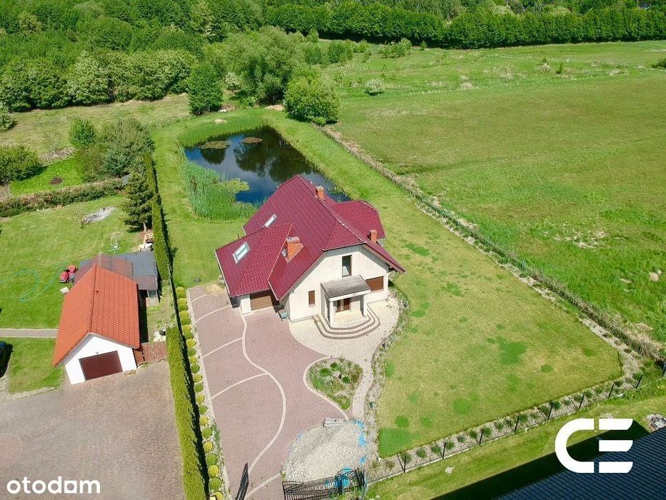 Dom w Wesółce | własny staw | działka 30 arów