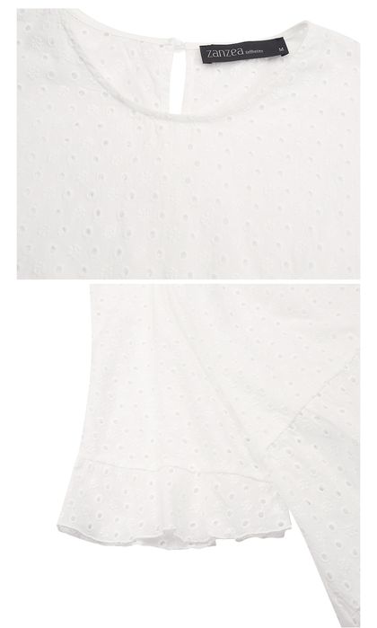 Bluzka-  tunika,  bawełna, haftowana, biała, rozm XL/ nowa