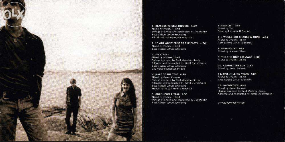 Savoy 2001 "Reasons To Stay Indoor" CD